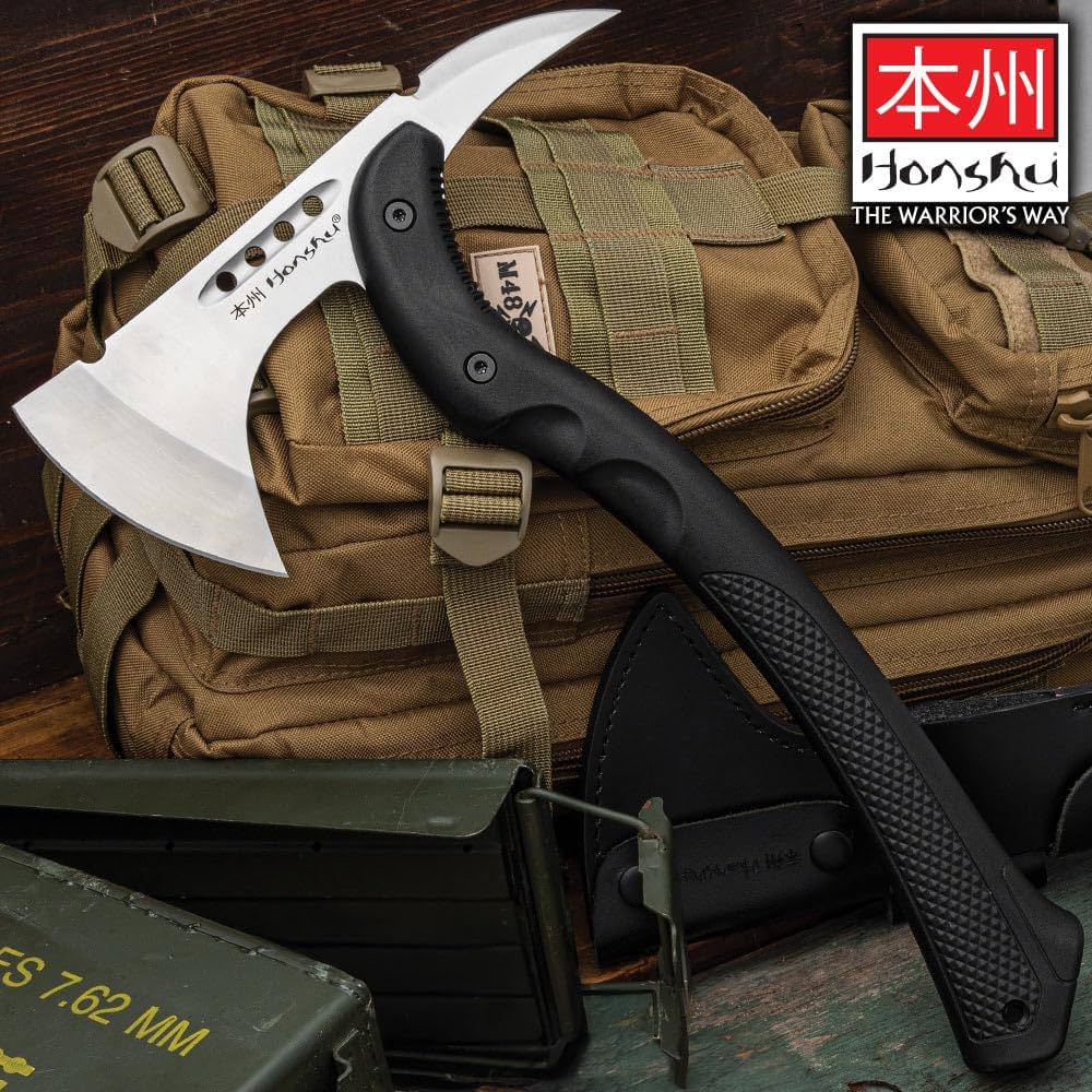 Amazon.co.jp: Honshu Karito トマホーク斧と鞘 - 7Cr13